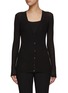 Main View - Click To Enlarge - GABRIELA HEARST - ‘Homer’ V-Neck Ribbed Cashmere Cardigan