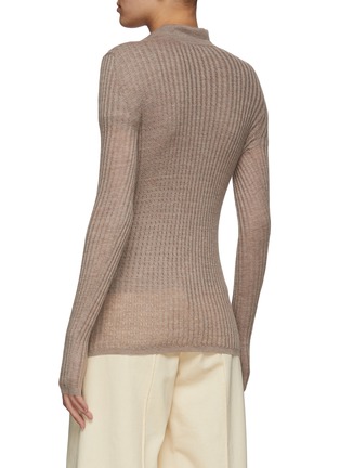 Back View - Click To Enlarge - GABRIELA HEARST - ‘Homer’ V-Neck Ribbed Cashmere Cardigan