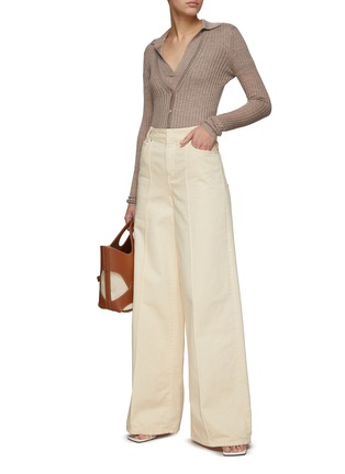 Figure View - Click To Enlarge - GABRIELA HEARST - ‘Homer’ V-Neck Ribbed Cashmere Cardigan