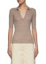 Main View - Click To Enlarge - GABRIELA HEARST - ‘Cano’ Short Sleeve Cashmere Blend Polo Shirt