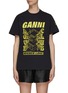 Main View - Click To Enlarge - GANNI - Logo Graphic Print Cotton Crewneck T-Shirt