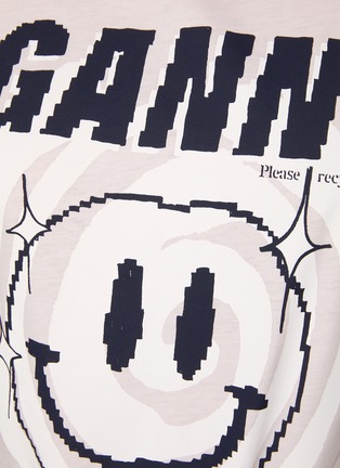  - GANNI - Digital smiley face print T-shirt