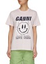 Main View - Click To Enlarge - GANNI - Digital smiley face print T-shirt