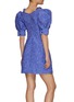 Back View - Click To Enlarge - GANNI - Scrunchie strap 3D jacquard mini dress