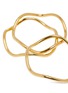 Detail View - Click To Enlarge - MISHO - Pala' 22K Gold Glossed Brass Wavy Bangles — Set Of 3