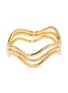 Main View - Click To Enlarge - MISHO - Pala' 22K Gold Glossed Brass Wavy Bangles — Set Of 3