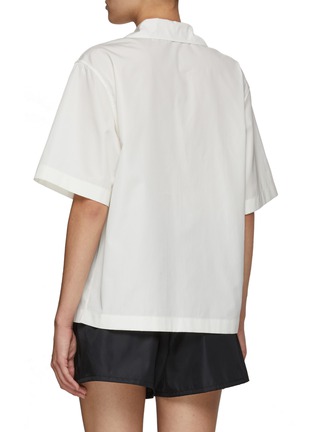Back View - Click To Enlarge - PRADA - Floral Print Cotton Bowling Shirt