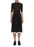 Main View - Click To Enlarge - PRADA - Silk Blend Knit Top Pleated Dress