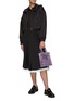 Figure View - Click To Enlarge - PRADA - Silk Blend Knit Top Pleated Dress