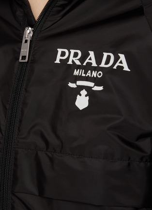  - PRADA - Quarter Sleeve Mock Neck Re-Nylon Rain Jacket