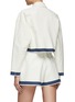 Back View - Click To Enlarge - PRADA - Logo Appliqué Denim Trim Detail Bowling Jacket