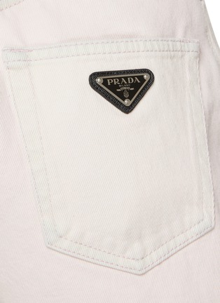  - PRADA - Logo Appliqué Denim Mini Shorts