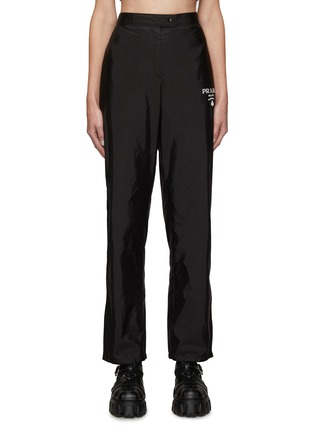 Main View - Click To Enlarge - PRADA - Logo Embroidered Re-Nylon Track Pants