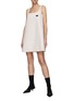 Figure View - Click To Enlarge - PRADA - Sleeveless Square Neck Denim Mini Dress