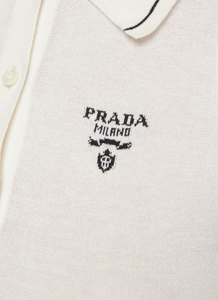  - PRADA - Polo Collar Logo Knit Top Maxi Dress