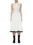 Main View - Click To Enlarge - PRADA - Polo Collar Logo Knit Top Maxi Dress