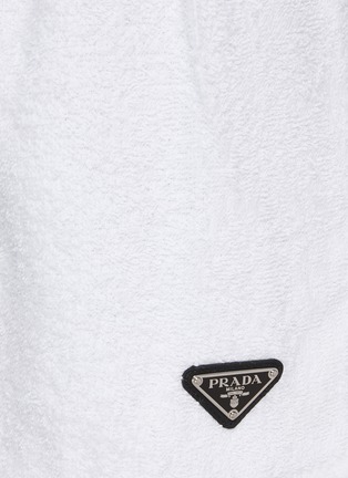  - PRADA - Logo Plaque Cotton Terry Shorts