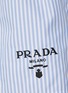  - PRADA - Logo Embroidered Stripe Pyjama Shorts