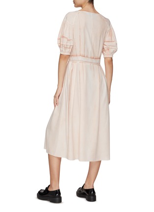Back View - Click To Enlarge - PRADA - ‘Re-Edition CDC’ V-Neck Puff Sleeve Dress