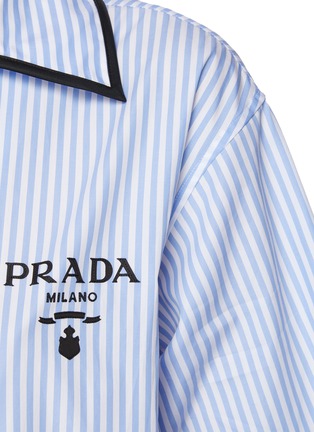  - PRADA - Logo print striped pyjama top
