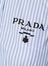  - PRADA - Sleeveless Logo Embroidered Stripe Cropped Shirt