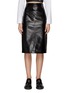 Main View - Click To Enlarge - PRADA - Glossy Faux Leather Pencil Skirt