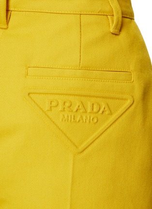  - PRADA - Logo Embossed Cotton Jersey Mini Shorts