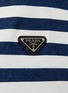  - PRADA - ‘Mariniere’ Logo Appliqued Stripe Denim Mini Dress