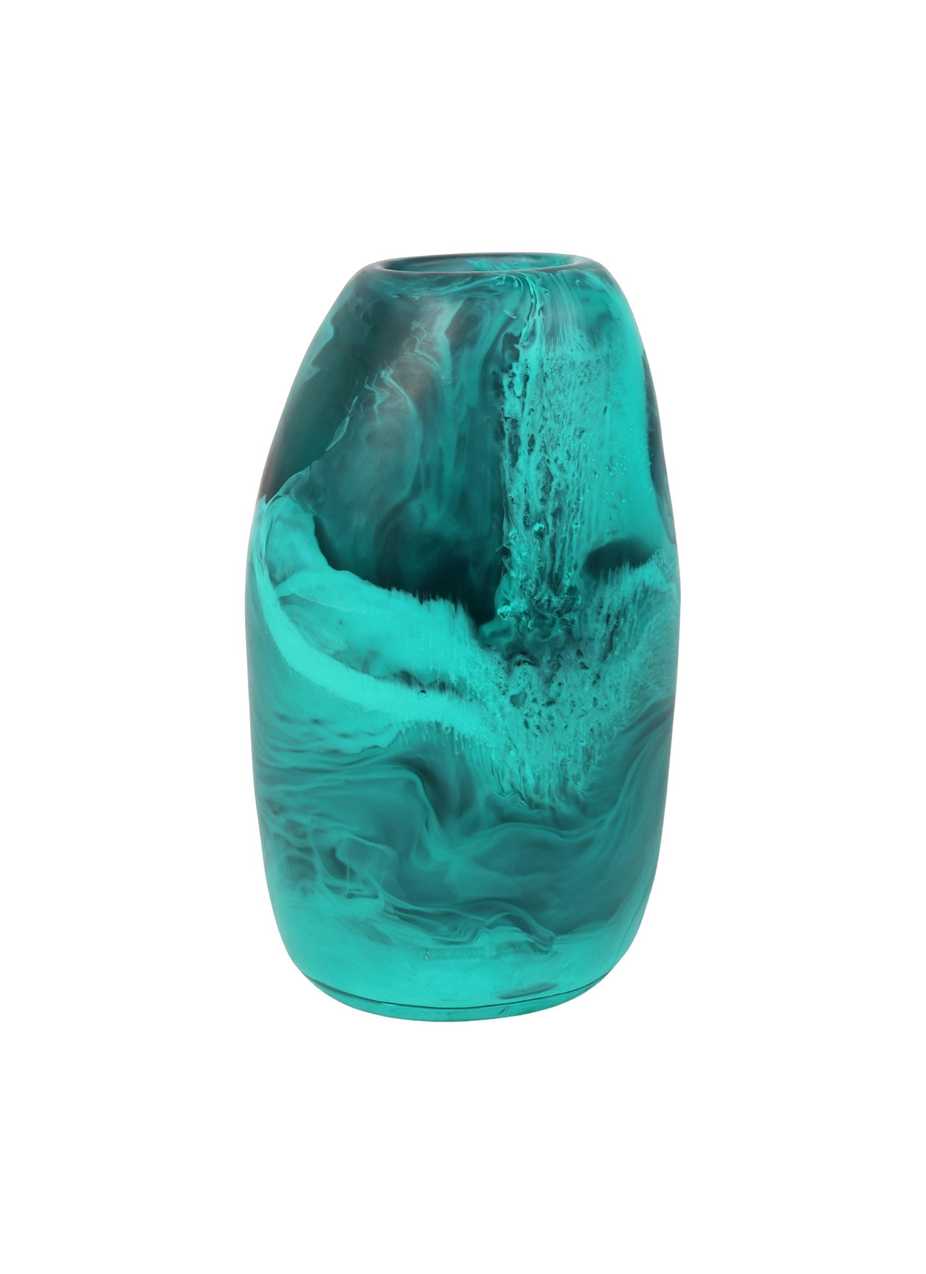 Dinosaur Designs Medium Resin Pebble Vase - Mineral Swirl