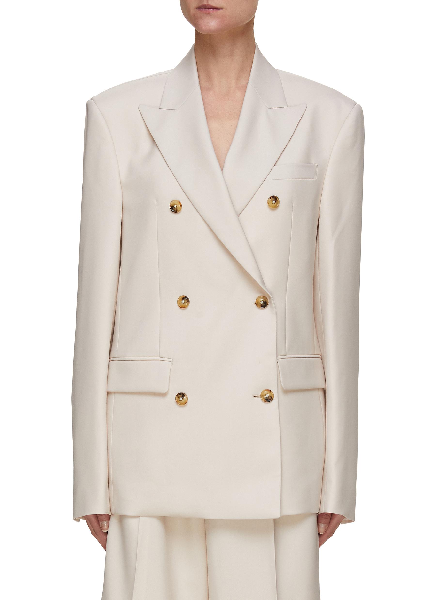 White wool blazer womens Clearance