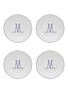 Main View - Click To Enlarge - GINORI 1735 - Corona Monogram Blu M Initial Porcelain Flat Dinner Plate