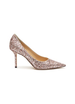Main View - Click To Enlarge - JIMMY CHOO - Love 85' Glittered Pointed Pumps