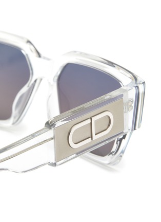 Detail View - Click To Enlarge - DIOR - CD SU TRANSPARENT ACETATE MIRRORED LENS SUNGLASSES