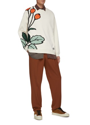 Figure View - Click To Enlarge - LOEWE - Herbarium EmbroideryOversized Cotton Sweatshirt