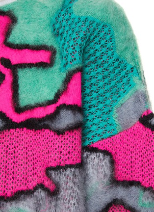 Detail View - Click To Enlarge - LOEWE - Crewneck Camouflage Mohair Sweater