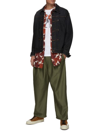 Figure View - Click To Enlarge - LOEWE - Oversized Pleated Low Crotch Pants