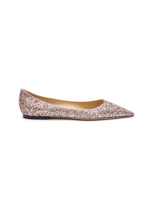 Main View - Click To Enlarge - JIMMY CHOO - Love' Glittered Pointed Flats
