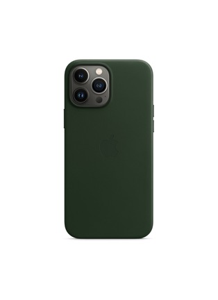 Main View - Click To Enlarge - APPLE - IPHONE 13 PRO MAX LEATHER CASE WITH MAGSAFE - SEQUOIA GREEN