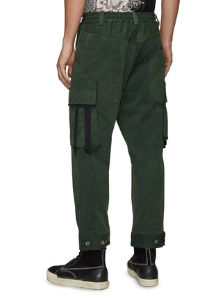 Back View - Click To Enlarge - SONG FOR THE MUTE - Drawstring waist denim cargo pants