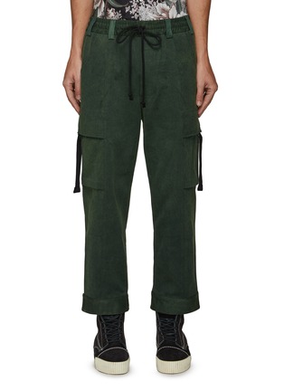 Main View - Click To Enlarge - SONG FOR THE MUTE - Drawstring waist denim cargo pants