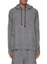 Main View - Click To Enlarge - SONG FOR THE MUTE - Optical illusion print drawstring hoodie