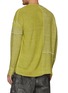 Back View - Click To Enlarge - THE VIRIDI-ANNE - Contrast Hand Stitch Texture Panel Double Zip Cardigan