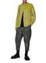 Figure View - Click To Enlarge - THE VIRIDI-ANNE - Contrast Hand Stitch Texture Panel Double Zip Cardigan