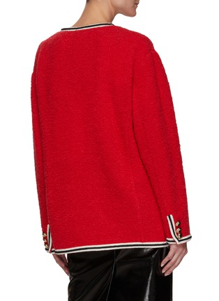 Back View - Click To Enlarge - MIU MIU - M LETTER EMBROIDERY LONG SLEEVES CARDIGAN