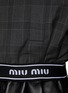  - MIU MIU - LONG SLEEVES ELASTIC LOGO HEM CHECKED CROPPED BLOUSON