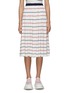 Main View - Click To Enlarge - MIU MIU - Striped Towelling Knit Midi Skirt