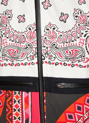  - SACAI - Double Zipper Ethnic Print Hooded Jacket