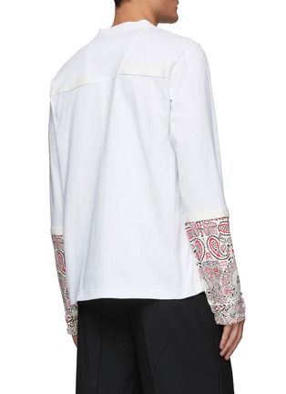 Back View - Click To Enlarge - SACAI - Half Bandana Print Sleeve Cotton Jersey T-Shirt