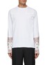 Main View - Click To Enlarge - SACAI - Half Bandana Print Sleeve Cotton Jersey T-Shirt