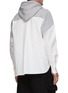 Back View - Click To Enlarge - SACAI - Hybrid Hoodie Contrast Chest Panel Cotton Shirt